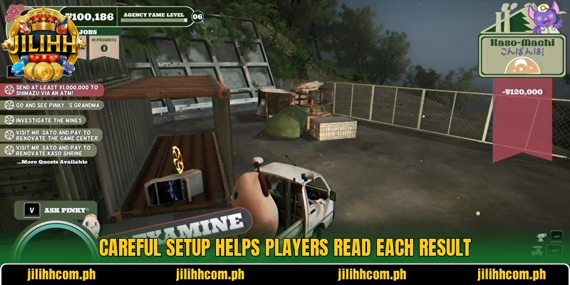 Careful setup helps players read each result