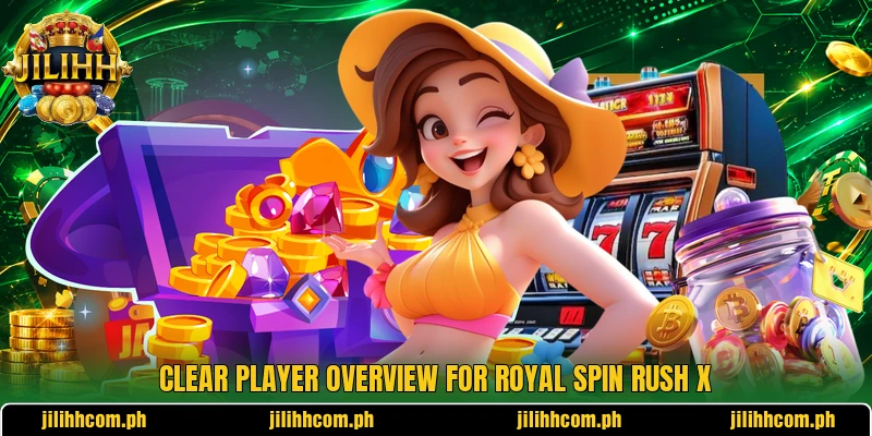 Clear player overview for Royal Spin Rush X