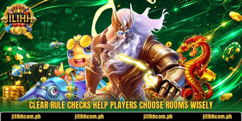 Clear rule checks help players choose rooms wisely