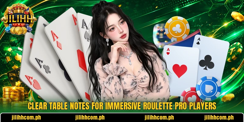 Clear table notes for Immersive Roulette Pro players