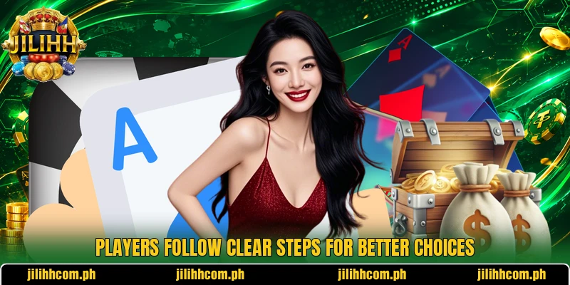 Players follow clear steps for better choices Players follow clear steps for better choices