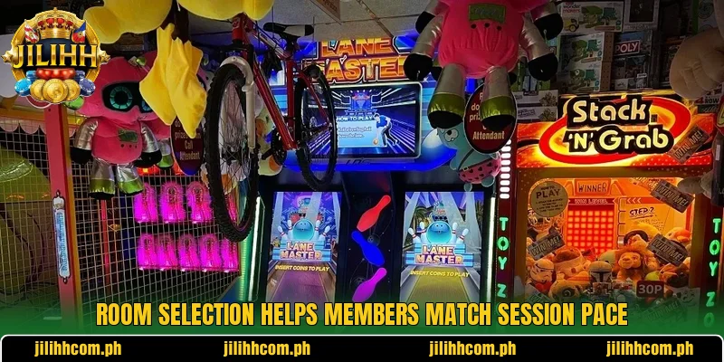 Room selection helps members match session pace